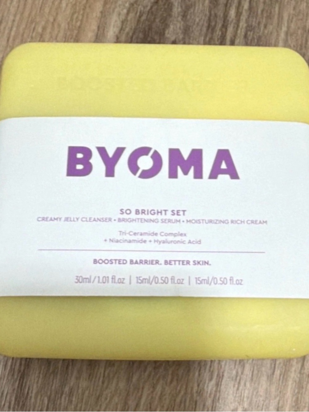 BYOMA So Bright Set Moisturizer Trio in Yellow